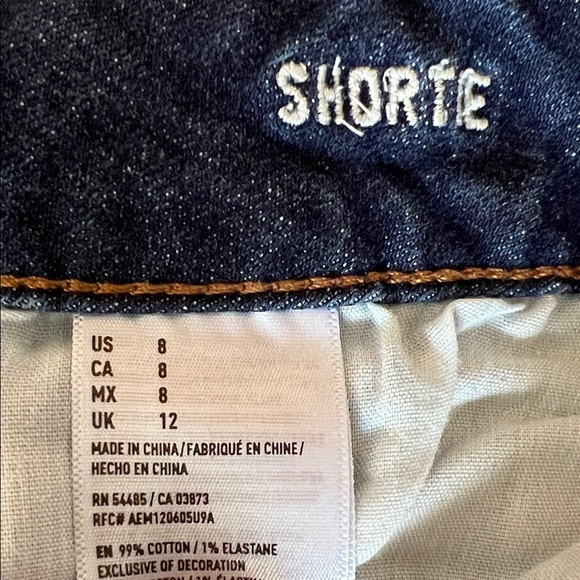 American Eagle Outfitters Distressed Blue Jean Shorts - Picture 3 of 4